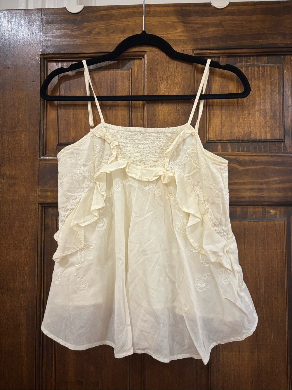Women’s Cream Ruffle Cami Top free people boho